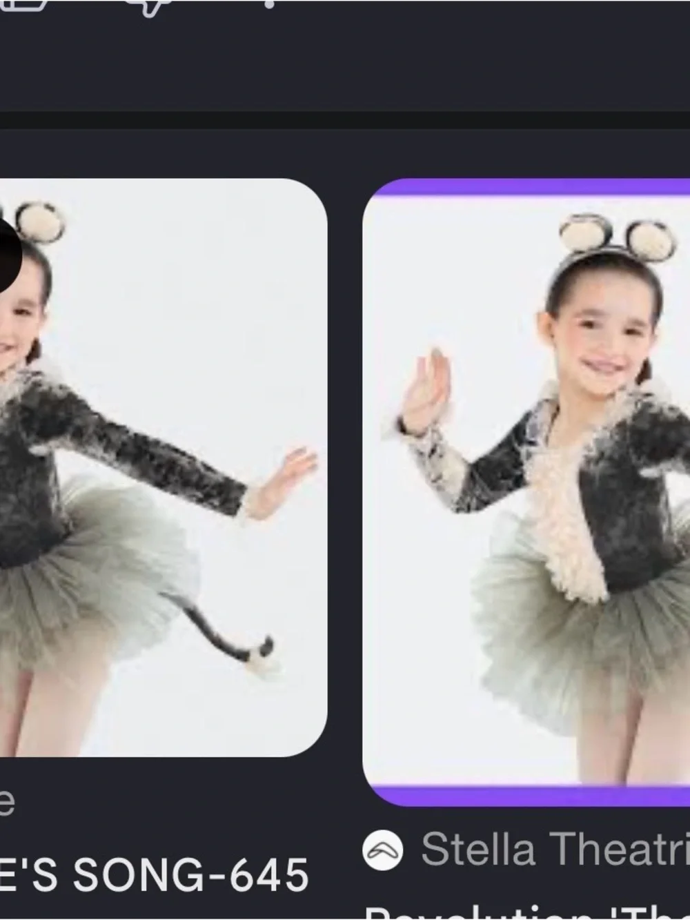 Revolution Girls' Gray Mouse Tutu Costume